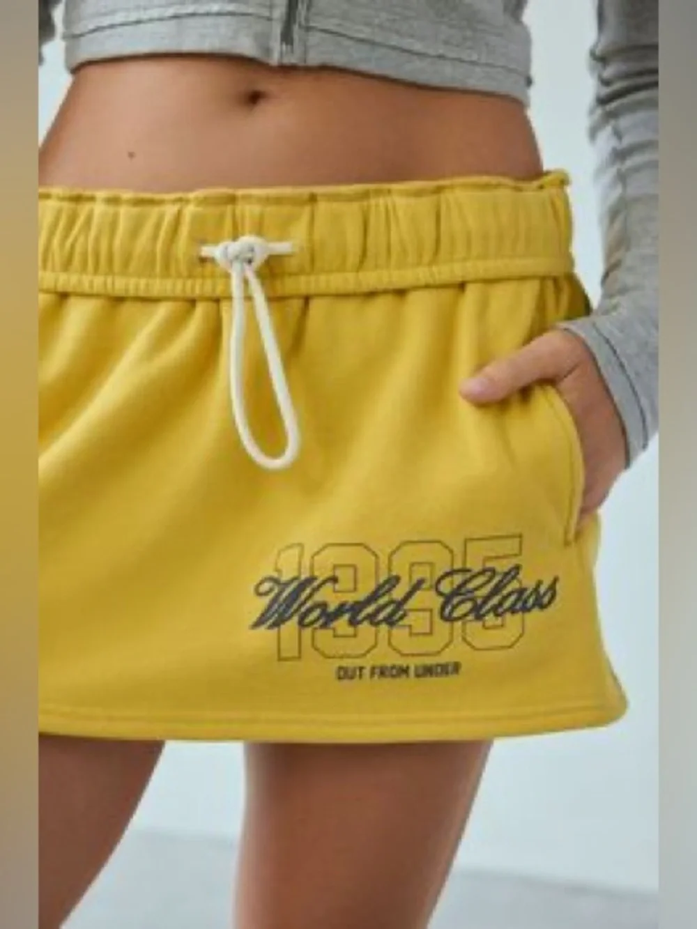 Urban outfitters Yellow 'World Class' skirt with Shorts, new with tags
